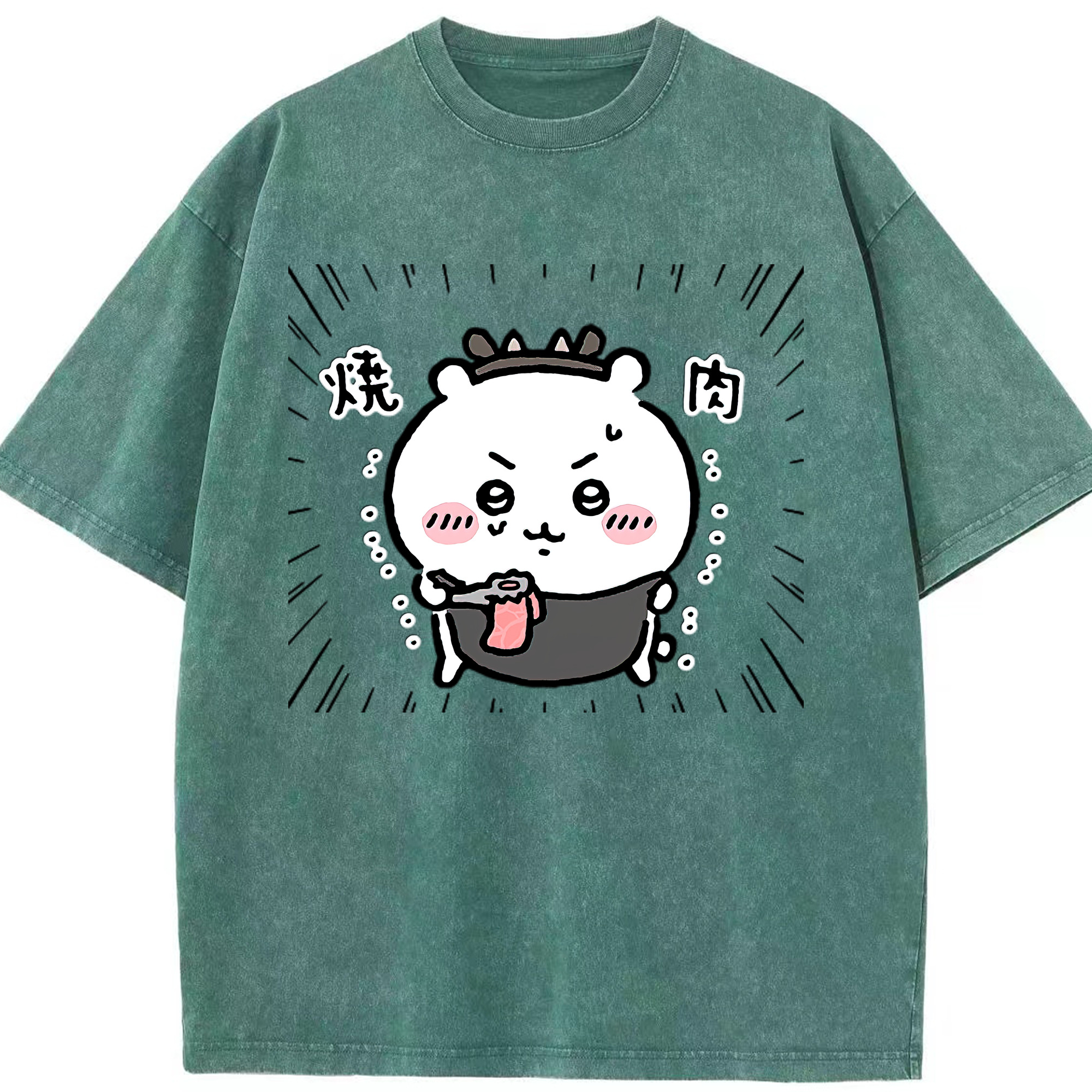 （画像用） ちいかわ ちいかわ Chii-kawa chiikawa 綿100% ヴィンテージ風 半袖Tシャツ（フロントプリント）